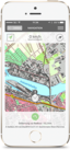 Kartenansicht der IOS-App für die Radtouren App des Rhein-Pfalz-Kreis