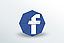 Individuelles Facebook Icon in Origami Optik für Joli Zeiterfassung